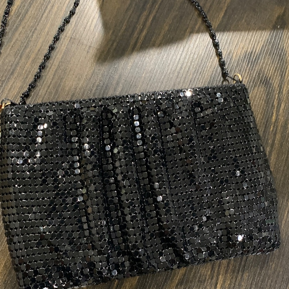 Y&S Handbags Black Sequin Wristlet